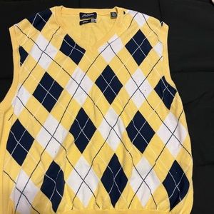 Jack Nicklaus special edition Argyle yellow plaid sweater vest